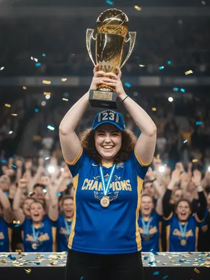 Чемпион с трофеем