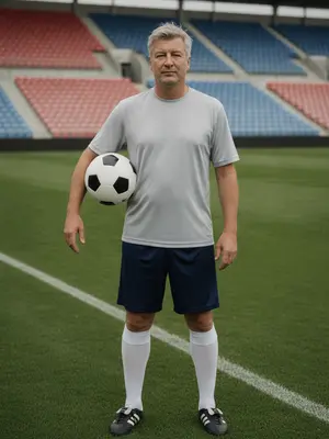 Мужчина-футболист на поле