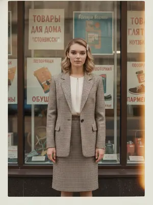 Ретро-портрет у витрины