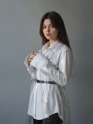Женщина в белой рубашке