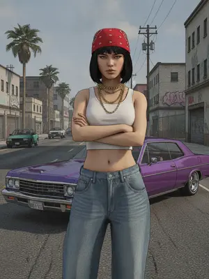 Персонаж GTA в Лос-Сантосе
