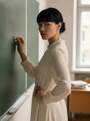 Учительница у доски
