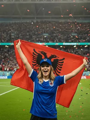Модель на стадионе