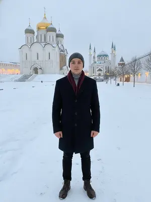 Мужчина в зимнем наряде