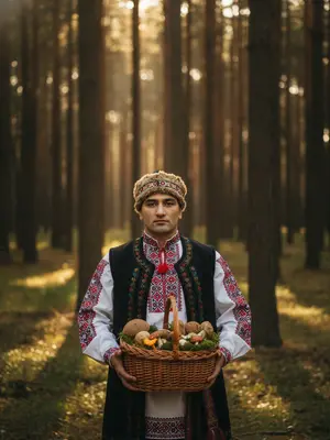 Мужчина в народном костюме