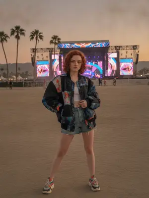 Модель в бомбер jacket