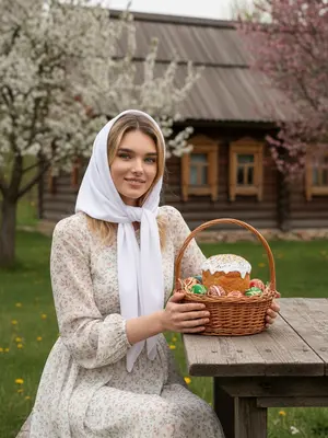 Женщина с корзиной