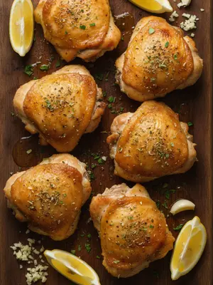 Запеченный куриный бедро