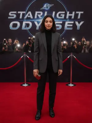 Голливудский актер на премьере