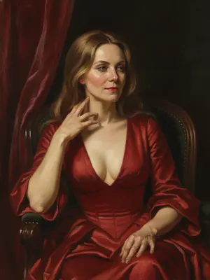 Женщина в красном