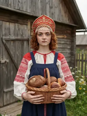 Девушка в кокошнике