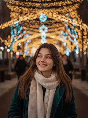 Модель на празднике