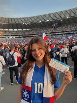 Модель на стадионе