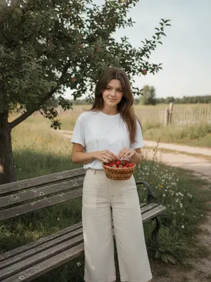 Женщина с клубникой