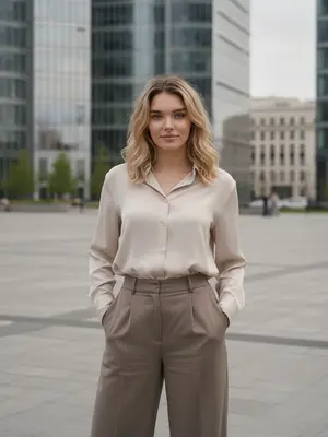 Деловая женщина в мегаполисе