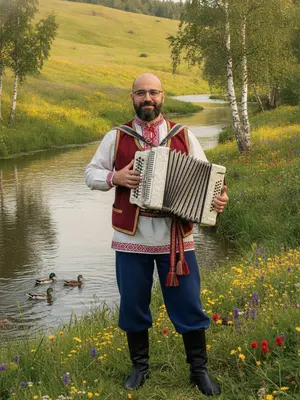 Мужчина в народном костюме