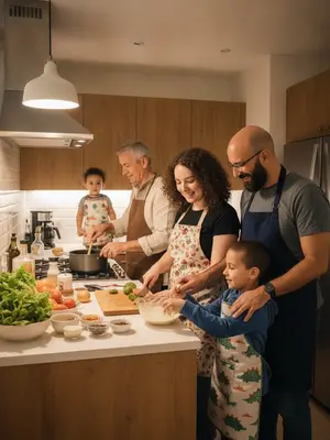 Семейный портрет на кухне