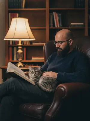 Уютный вечер с котом