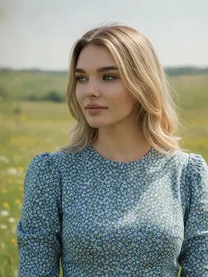 Нежный портрет в синем