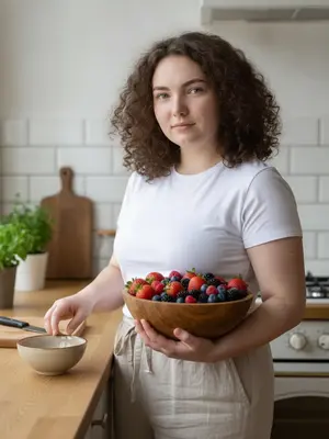 Нутрициолог с ягодами