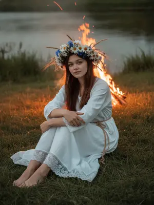Девушка у берега