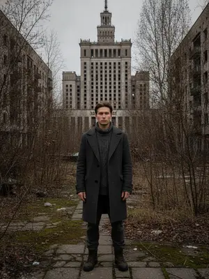 Мужчина на площади Припяти