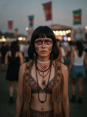 Портрет с tribal росписью