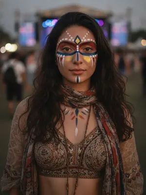 Модель с Tribal-рисунком