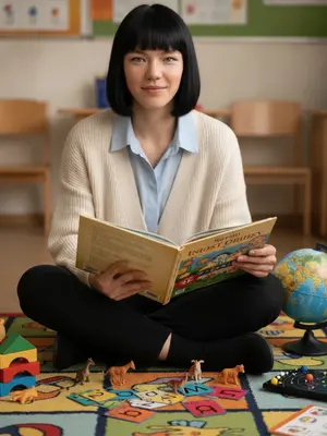 Учительница с книгой