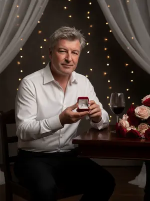 Романтический момент с кольцом