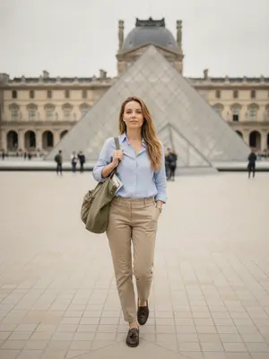 Модель в Лувре