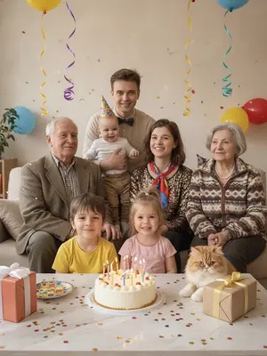Счастливое семейное торжество