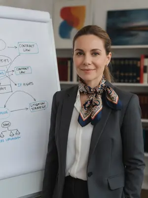 Юристка у флипчарта