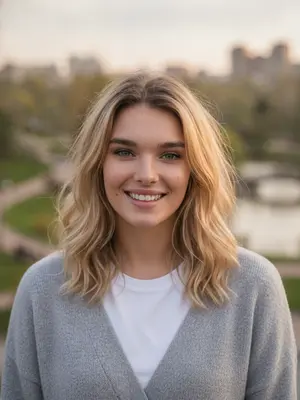 Улыбающийся модельный портрет