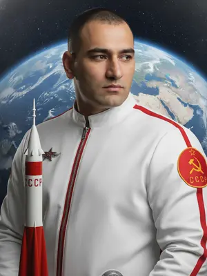 Герой космоса в белом