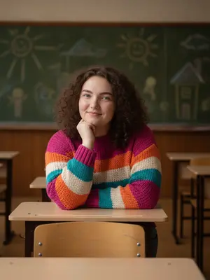 Учительница в свитере
