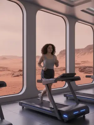 Модель в будущем зале