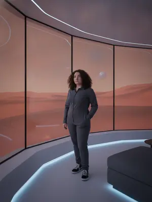 Модель на Марсе