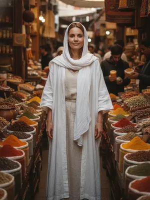 Человек на рынке специй