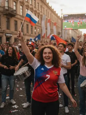 Праздничный момент на улице