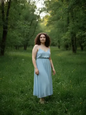 Женщина в сарафане