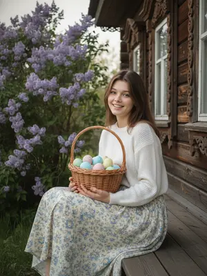 Женщина с корзиной