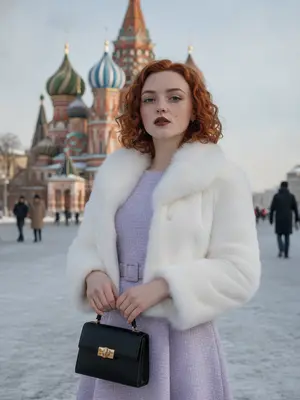 Женщина на Красной площади