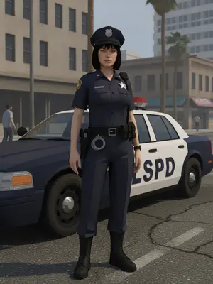 Полицейский в стиле GTA
