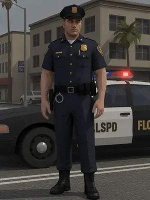 Полицейский в стиле GTA