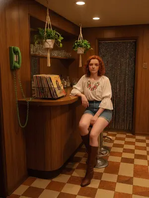 Модель в стиле 60-х
