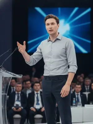 Спикер на конференции
