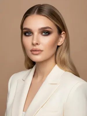 Женщина с smoky eyes