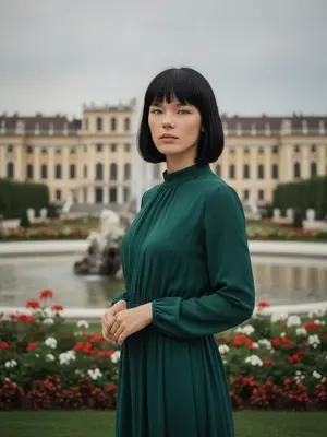 Модель на фоне Шенбрунна