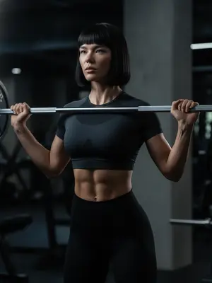 Модель в спортзале